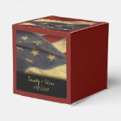 Amerikaanse vlag militaire bruiloft bedankdoosjes (Achterkant)