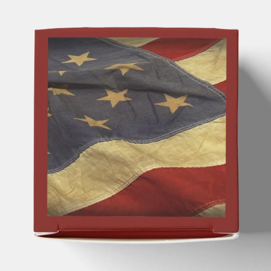 Amerikaanse vlag militaire bruiloft bedankdoosjes (Bovenkant)