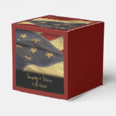 Amerikaanse vlag militaire bruiloft bedankdoosjes (Achterkant)
