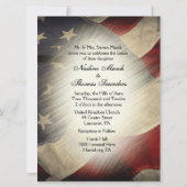 Amerikaanse vlag Militaire bruiloft met foto Kaart (Achterkant)