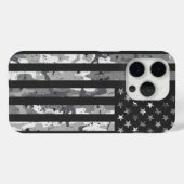 Amerikaanse vlag militaire camouflage wit patroon Case-Mate iPhone case (Achterkant (horizontaal))