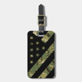 Amerikaanse vlag militaire digitale camouflage bagagelabel (Voorkant verticaal)