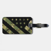 Amerikaanse vlag militaire digitale camouflage bagagelabel (Achterkant horizontaal)