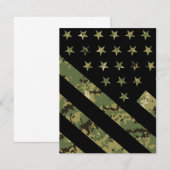 Amerikaanse vlag militaire digitale camouflage bedankkaart (Voorkant / Achterkant)