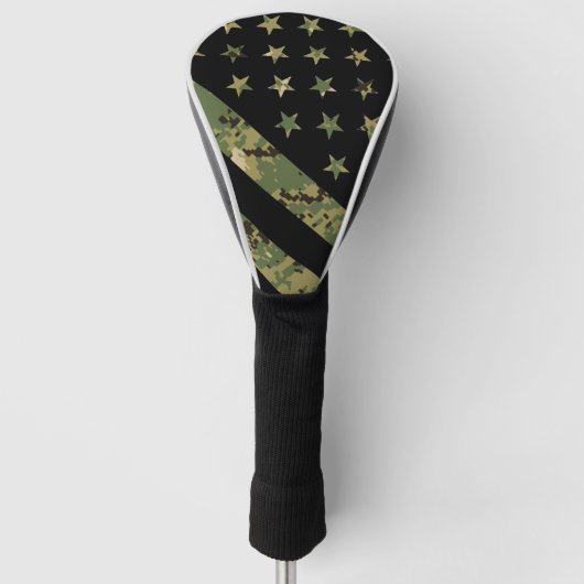 Amerikaanse vlag militaire digitale camouflage golfheadcover (Voorkant)
