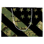 Amerikaanse vlag militaire digitale camouflage groot cadeauzakje (Achterkant)
