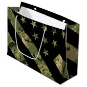 Amerikaanse vlag militaire digitale camouflage groot cadeauzakje (Voorkant Gekanteld)