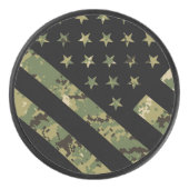 Amerikaanse vlag militaire digitale camouflage hockey puck (Voorkant)