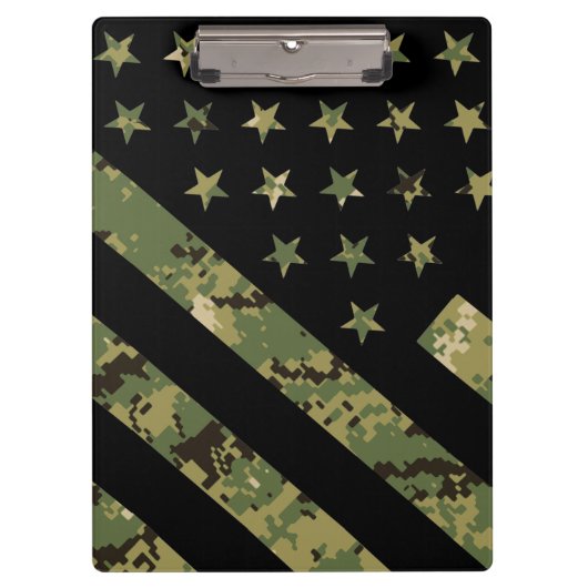Amerikaanse vlag militaire digitale camouflage klembord (Voorkant)