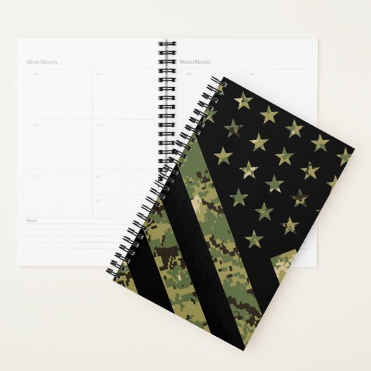 Amerikaanse vlag militaire digitale camouflage planner (Display)
