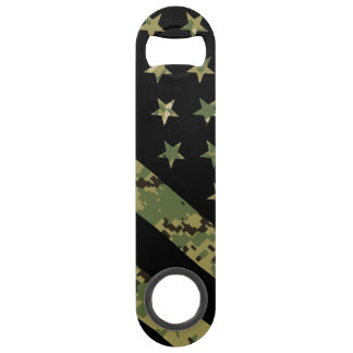 Amerikaanse vlag militaire digitale camouflage speed flessenopener