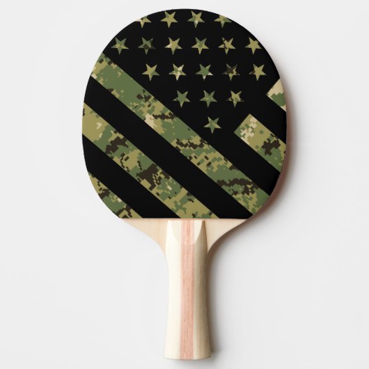 Amerikaanse vlag militaire digitale camouflage tafeltennisbatje (Voorkant)