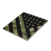 Amerikaanse vlag militaire digitale camouflage tegeltje (Zijkant)
