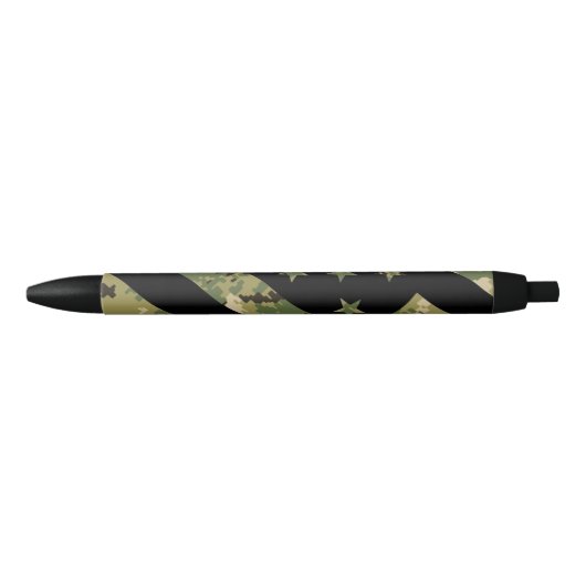Amerikaanse vlag militaire digitale camouflage zwarte inkt pen (Voorkant)