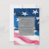 Amerikaanse vlag Militaire Patriottische Sympathie Bedankkaart (Voorkant)