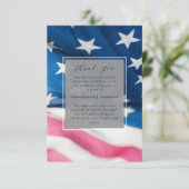 Amerikaanse vlag Militaire Patriottische Sympathie Bedankkaart (Staand voorkant)