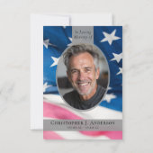 Amerikaanse vlag Militaire Patriottische Sympathie Bedankkaart (Achterkant)