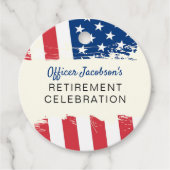 Amerikaanse vlag Militaire Pensioen Bedankjes Labels (Voorkant)