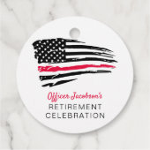 Amerikaanse vlag Militaire Pensioen Bedankjes Labels (Achterkant)