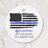 Amerikaanse vlag Militaire Pensioen Bedankjes Labels (Achterkant)