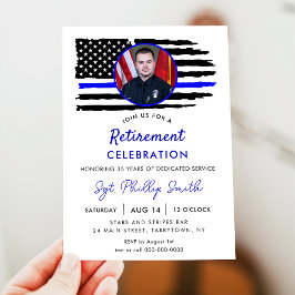 Amerikaanse vlag Militaire Politie Pensioen Invit Kaart