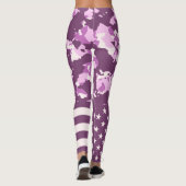 Amerikaanse vlag Militaire Roze Camo Leggings (Achterkant)