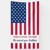 Amerikaanse vlag militaire Soldaat Welkomstpartij Spandoek (Verticaal)