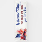 Amerikaanse vlag militaire welkom thuis spandoeken (Verticaal)