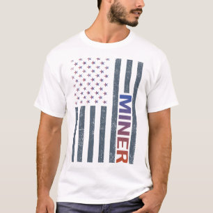 Amerikaanse vlag - Miner T-shirt