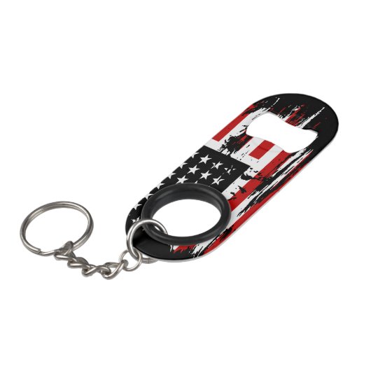  Amerikaanse vlag Mini Flessenopener (Voorkant Gekanteld)