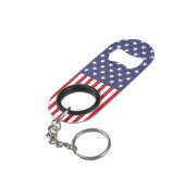 Amerikaanse vlag mini flessenopener (Achterkant Gekanteld)