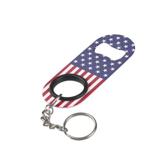 Amerikaanse vlag mini flessenopener (Achterkant Gekanteld)