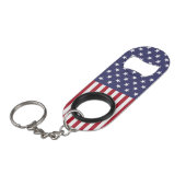 Amerikaanse vlag mini flessenopener (Voorkant Gekanteld)