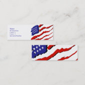 Amerikaanse vlag mini visitekaartje (Voorkant / Achterkant)