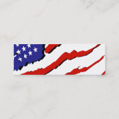 Amerikaanse vlag mini visitekaartje (Achterkant)