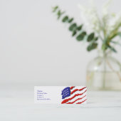 Amerikaanse vlag mini visitekaartje (Staand voorkant)