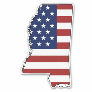 Amerikaanse vlag Mississippi Sticker