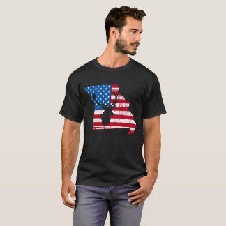 Amerikaanse vlag Missouri Deer Hunting Patriotic T-shirt