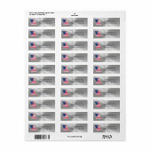 Amerikaanse vlag Missouri Silver Etiket (Full Sheet)
