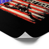 Amerikaanse vlag MMA Muay Thai Fighter Dad Poster (Hoek)
