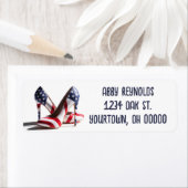 Amerikaanse vlag Mode pompen Etiket (Insitu)