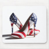 Amerikaanse vlag Mode pompen Muismat (Voorkant)