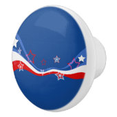 Amerikaanse vlag modern patriottisch ontwerp keramische knop (Rechts)