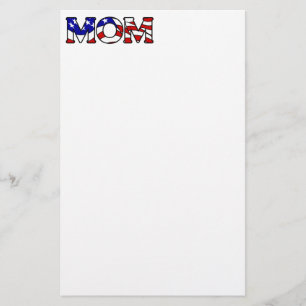 Amerikaanse vlag moeder briefpapier