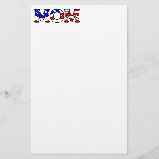 Amerikaanse vlag moeder briefpapier (Voorkant)