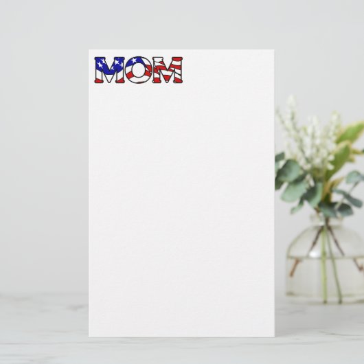 Amerikaanse vlag moeder briefpapier (Staand voorkant)