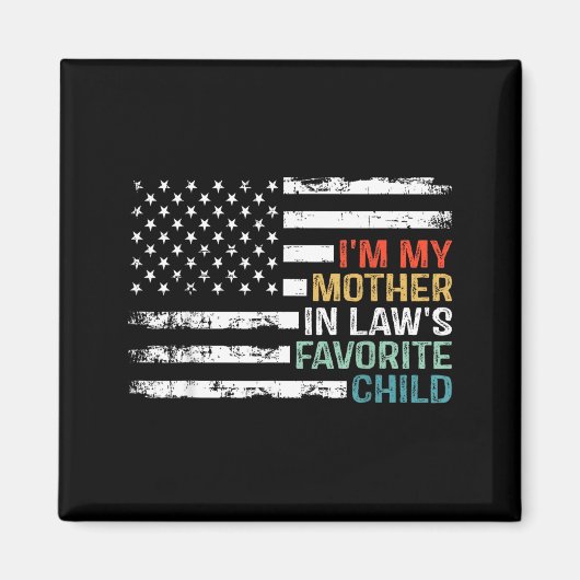 Amerikaanse Vlag Moeders Favoriete Kind Magneet (Voorkant)