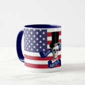 Amerikaanse vlag mok (Voorkant links)