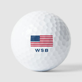 Amerikaanse vlag Monogram Golf Balls Golfballen