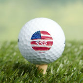 Amerikaanse vlag monogram golfballen (Insitu Shirt)